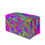 Abstract Psychedelic Liquid Trippy Print Leather Tissue Box Cover