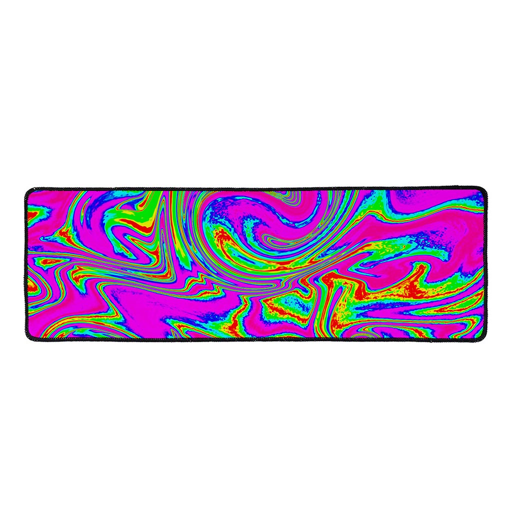 Abstract Psychedelic Liquid Trippy Print Long Kitchen Mat