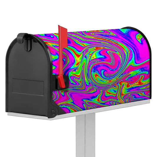 Abstract Psychedelic Liquid Trippy Print Mailbox Cover