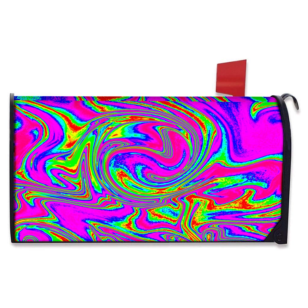 Abstract Psychedelic Liquid Trippy Print Mailbox Cover