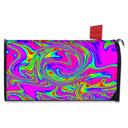 Abstract Psychedelic Liquid Trippy Print Mailbox Cover