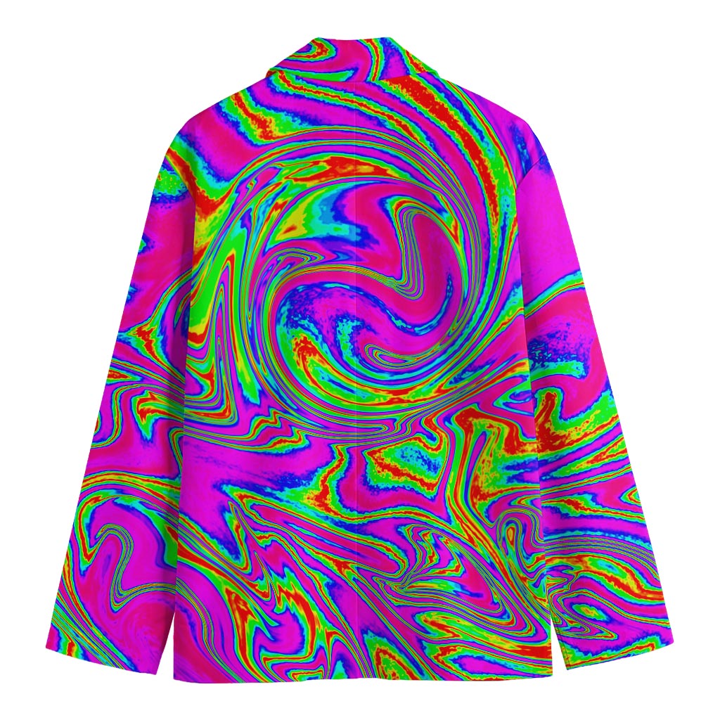 Abstract Psychedelic Liquid Trippy Print Men's Blazer