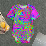 Abstract Psychedelic Liquid Trippy Print Men's Bodysuit