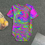 Abstract Psychedelic Liquid Trippy Print Men's Bodysuit