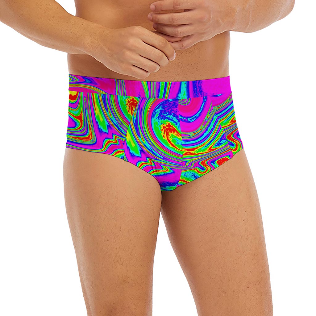 Abstract Psychedelic Liquid Trippy Print Men's Briefs