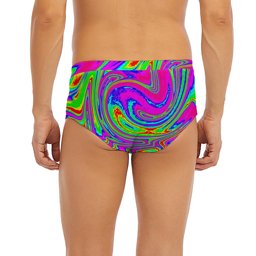Abstract Psychedelic Liquid Trippy Print Men's Briefs