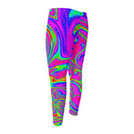 Abstract Psychedelic Liquid Trippy Print Men's Compression Pants