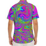 Abstract Psychedelic Liquid Trippy Print Men's Deep V-Neck Shirt