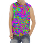Abstract Psychedelic Liquid Trippy Print Men's Fitness Tank Top