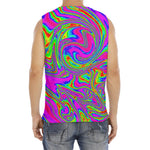 Abstract Psychedelic Liquid Trippy Print Men's Fitness Tank Top