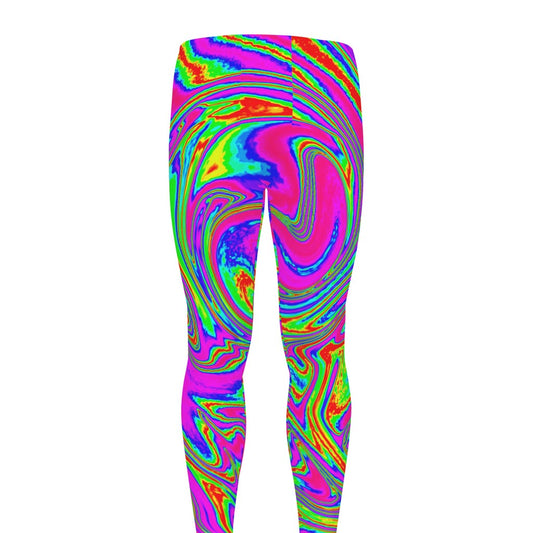 Abstract Psychedelic Liquid Trippy Print Men's leggings