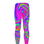 Abstract Psychedelic Liquid Trippy Print Men's leggings