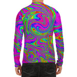 Abstract Psychedelic Liquid Trippy Print Men's Long Sleeve Rash Guard
