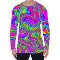 Abstract Psychedelic Liquid Trippy Print Men's Long Sleeve T-Shirt