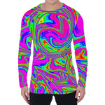 Abstract Psychedelic Liquid Trippy Print Men's Long Sleeve T-Shirt