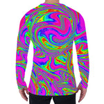 Abstract Psychedelic Liquid Trippy Print Men's Long Sleeve T-Shirt
