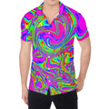 Abstract Psychedelic Liquid Trippy Print Men's Shirt