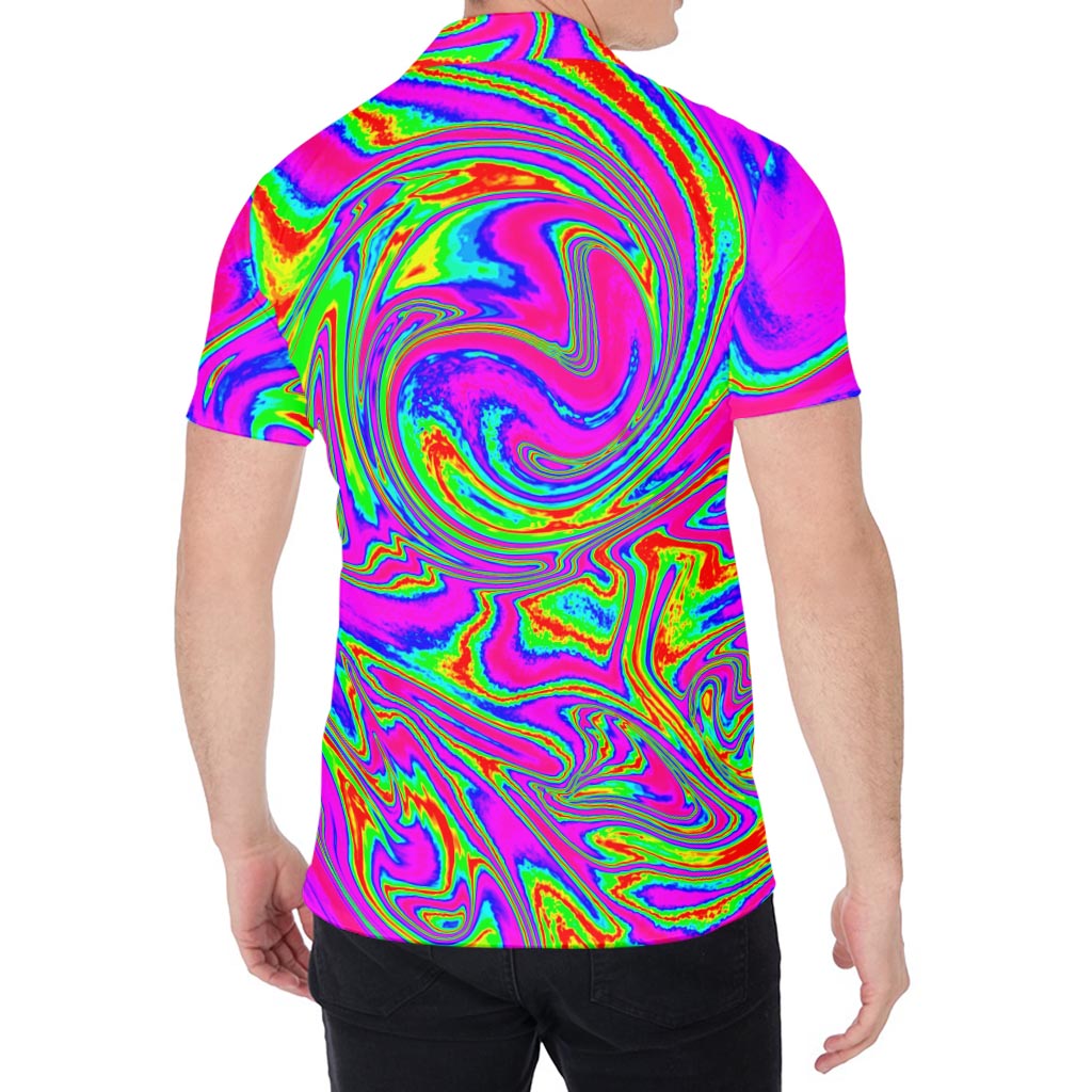 Abstract Psychedelic Liquid Trippy Print Men's Shirt