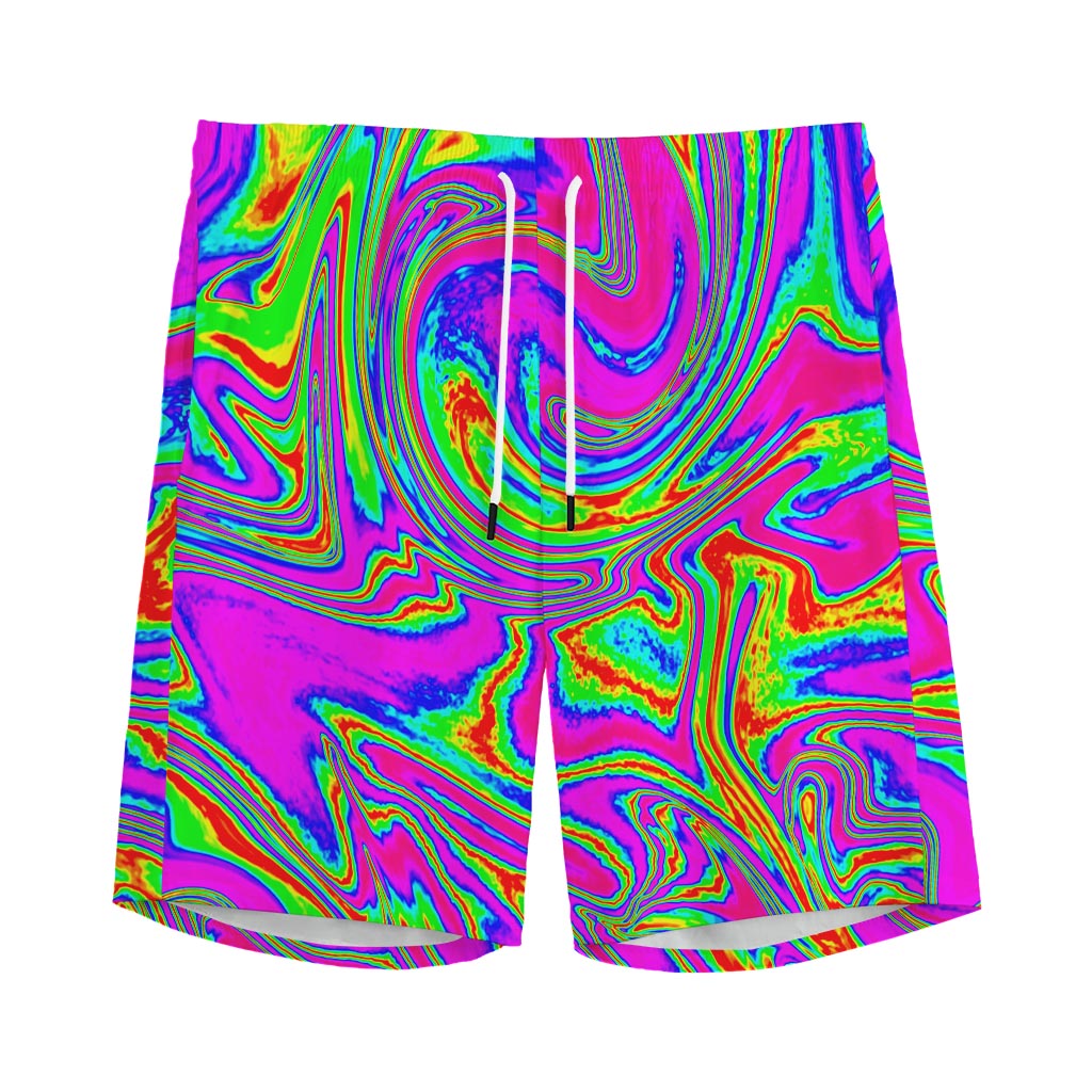 Abstract Psychedelic Liquid Trippy Print Men's Sports Shorts