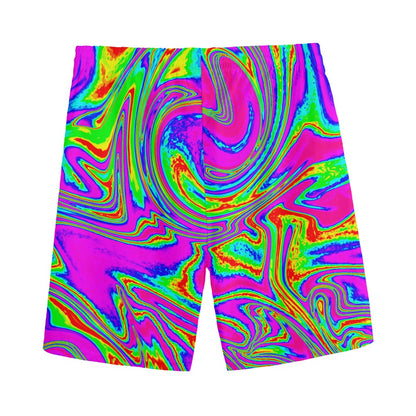 Abstract Psychedelic Liquid Trippy Print Men's Sports Shorts