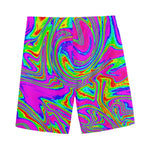Abstract Psychedelic Liquid Trippy Print Men's Sports Shorts