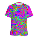 Abstract Psychedelic Liquid Trippy Print Men's Sports T-Shirt