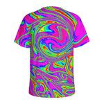 Abstract Psychedelic Liquid Trippy Print Men's Sports T-Shirt