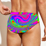 Abstract Psychedelic Liquid Trippy Print Men's Swim Briefs