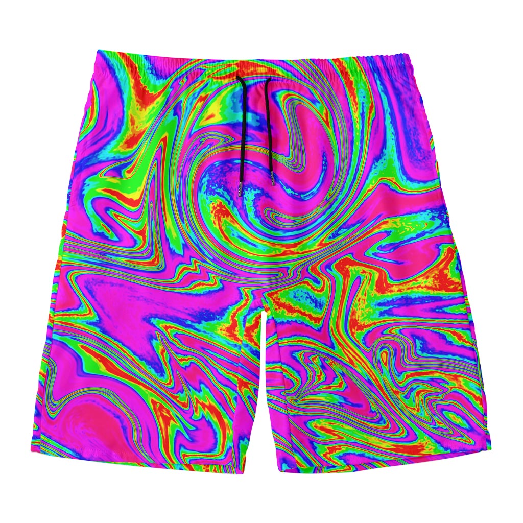 Abstract Psychedelic Liquid Trippy Print Men's Swim Trunks