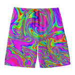 Abstract Psychedelic Liquid Trippy Print Men's Swim Trunks