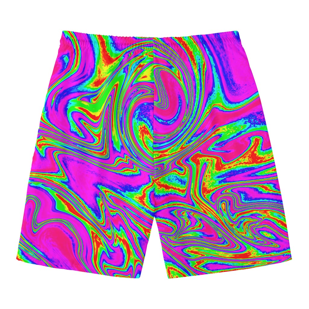 Abstract Psychedelic Liquid Trippy Print Men's Swim Trunks