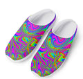 Abstract Psychedelic Liquid Trippy Print Mesh Casual Shoes