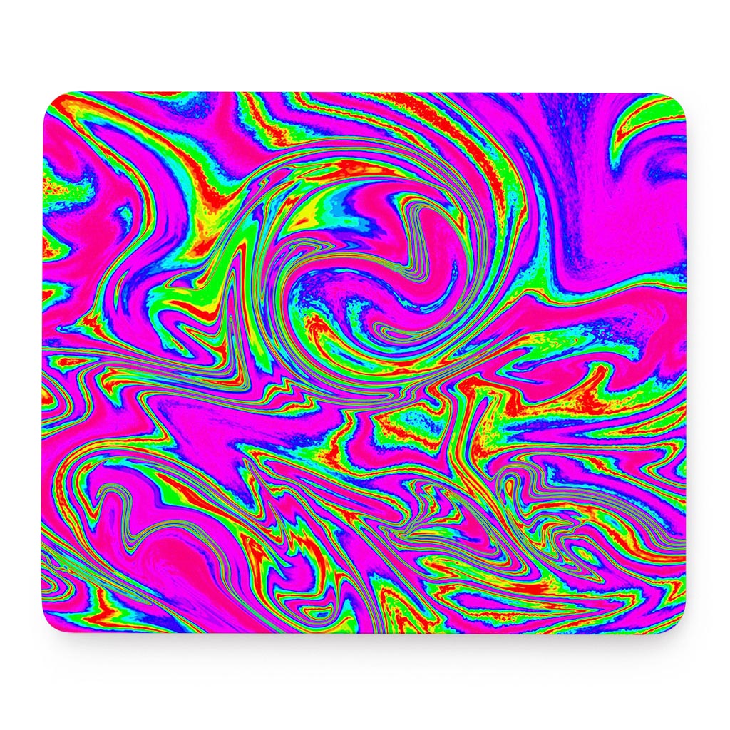 Abstract Psychedelic Liquid Trippy Print Mouse Pad