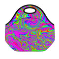Abstract Psychedelic Liquid Trippy Print Neoprene Lunch Bag
