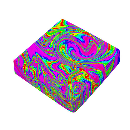 Abstract Psychedelic Liquid Trippy Print Outdoor Seat Cushion Cover