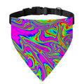 Abstract Psychedelic Liquid Trippy Print Over The Collar Dog Bandana
