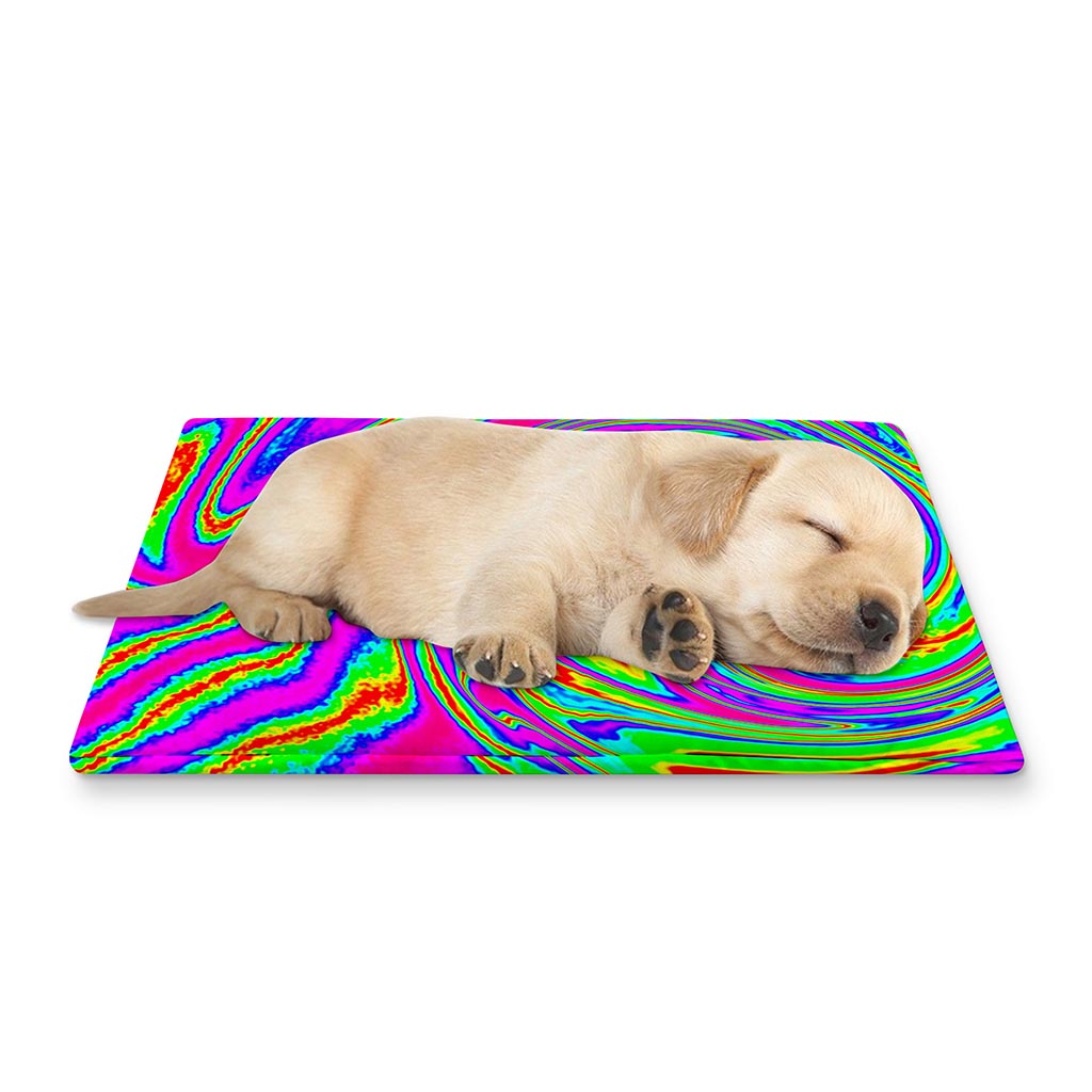 Abstract Psychedelic Liquid Trippy Print Pet Cooling Mat Cover