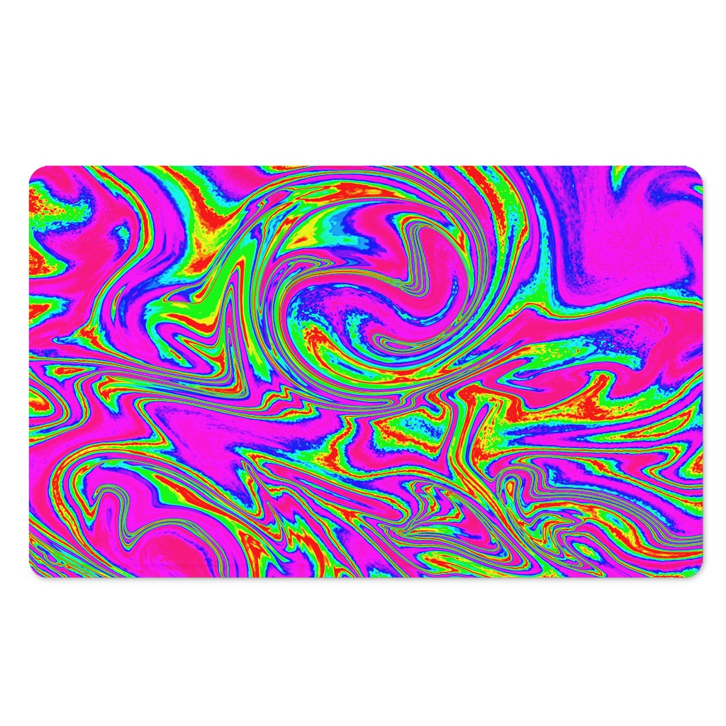 Abstract Psychedelic Liquid Trippy Print Polyester Doormat