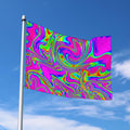 Abstract Psychedelic Liquid Trippy Print Polyester Flag