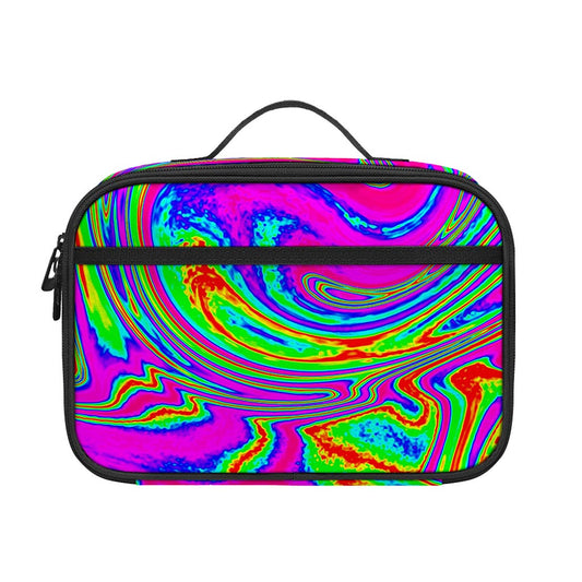 Abstract Psychedelic Liquid Trippy Print Portable Lunch Bag
