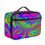 Abstract Psychedelic Liquid Trippy Print Portable Lunch Bag