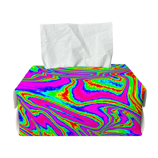 Abstract Psychedelic Liquid Trippy Print Rectangle Tissue Box Cover