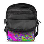 Abstract Psychedelic Liquid Trippy Print Rectangular Crossbody Bag