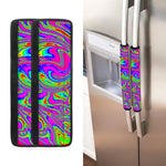 Abstract Psychedelic Liquid Trippy Print Refrigerator Handle Covers