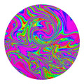 Abstract Psychedelic Liquid Trippy Print Round Blanket
