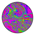 Abstract Psychedelic Liquid Trippy Print Round Floor Mat