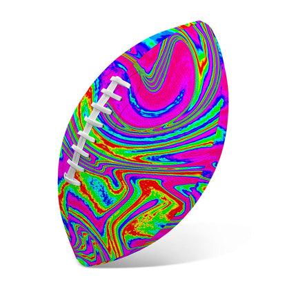 Abstract Psychedelic Liquid Trippy Print Rugby Ball
