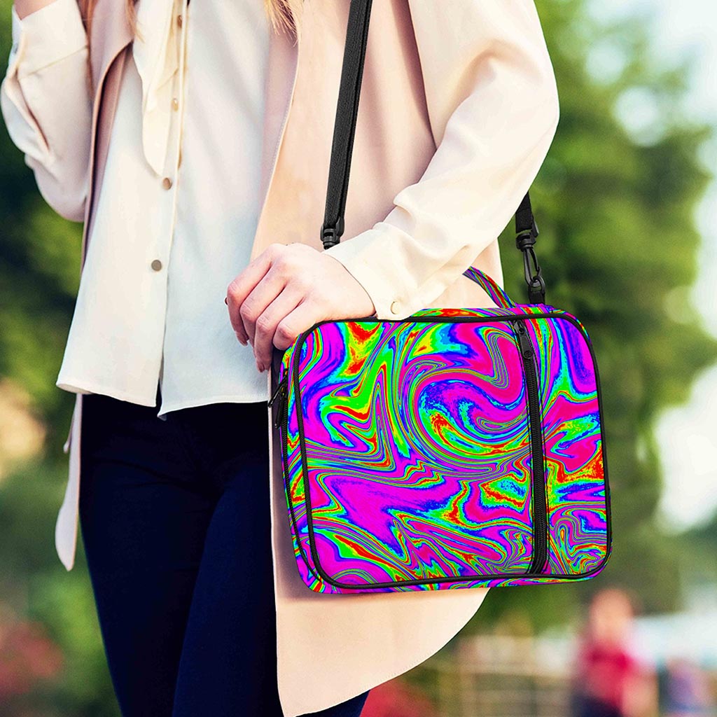 Abstract Psychedelic Liquid Trippy Print Shoulder Strap Bible Bag