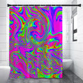 Abstract Psychedelic Liquid Trippy Print Shower Curtain