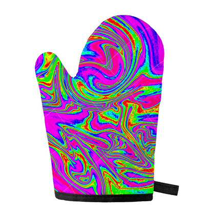 Abstract Psychedelic Liquid Trippy Print Single Oven Mitt